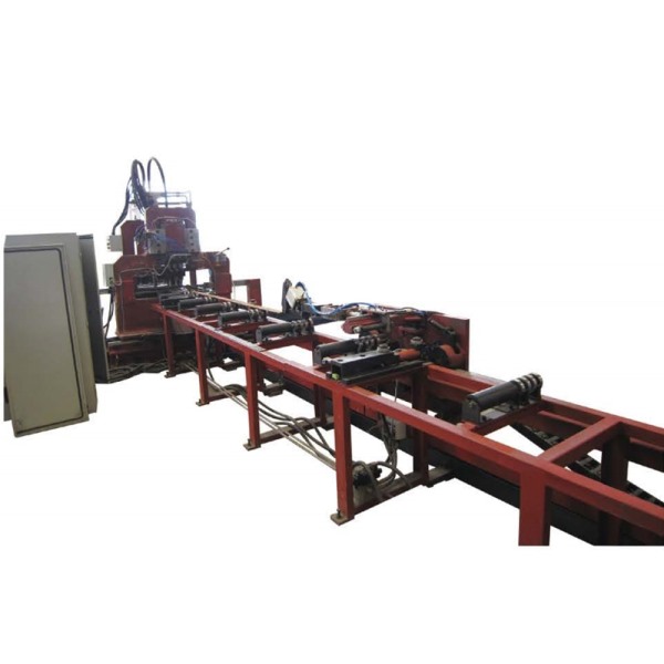CNC Flat Steel  Punching & Cutting Line -plate width 120mm，hole φ40mm 